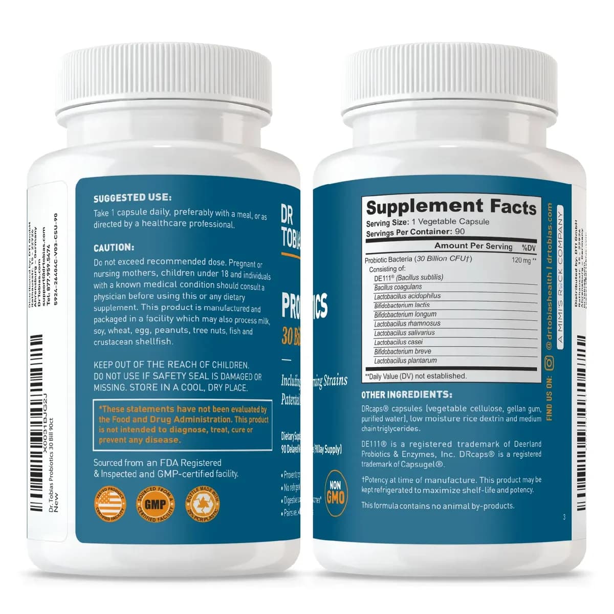 Dr. Tobias Probiotics 30 Billion CFU | 30 Capsules Pakistan