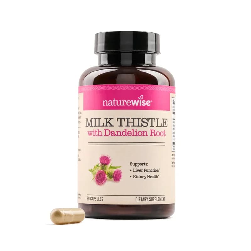 NatureWise Milk Thistle with Dandelion Root Capsules