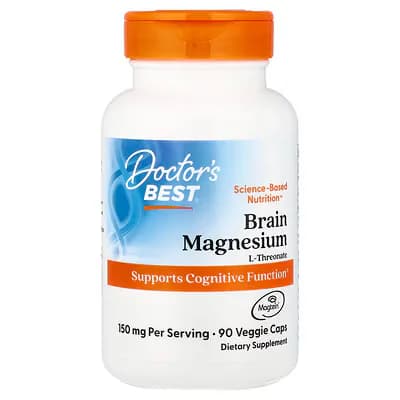 Doctor's Best Brain Magnesium with Magtein 90 Veggie Caps (50 mg per Capsule)