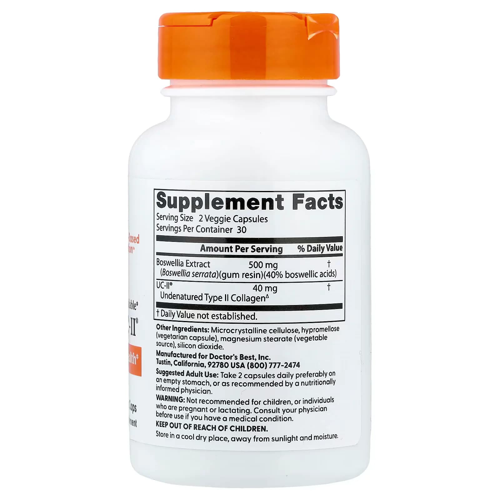 Doctor's Best Boswellia + UC-II 60 Veggie Caps Price in Pakistan