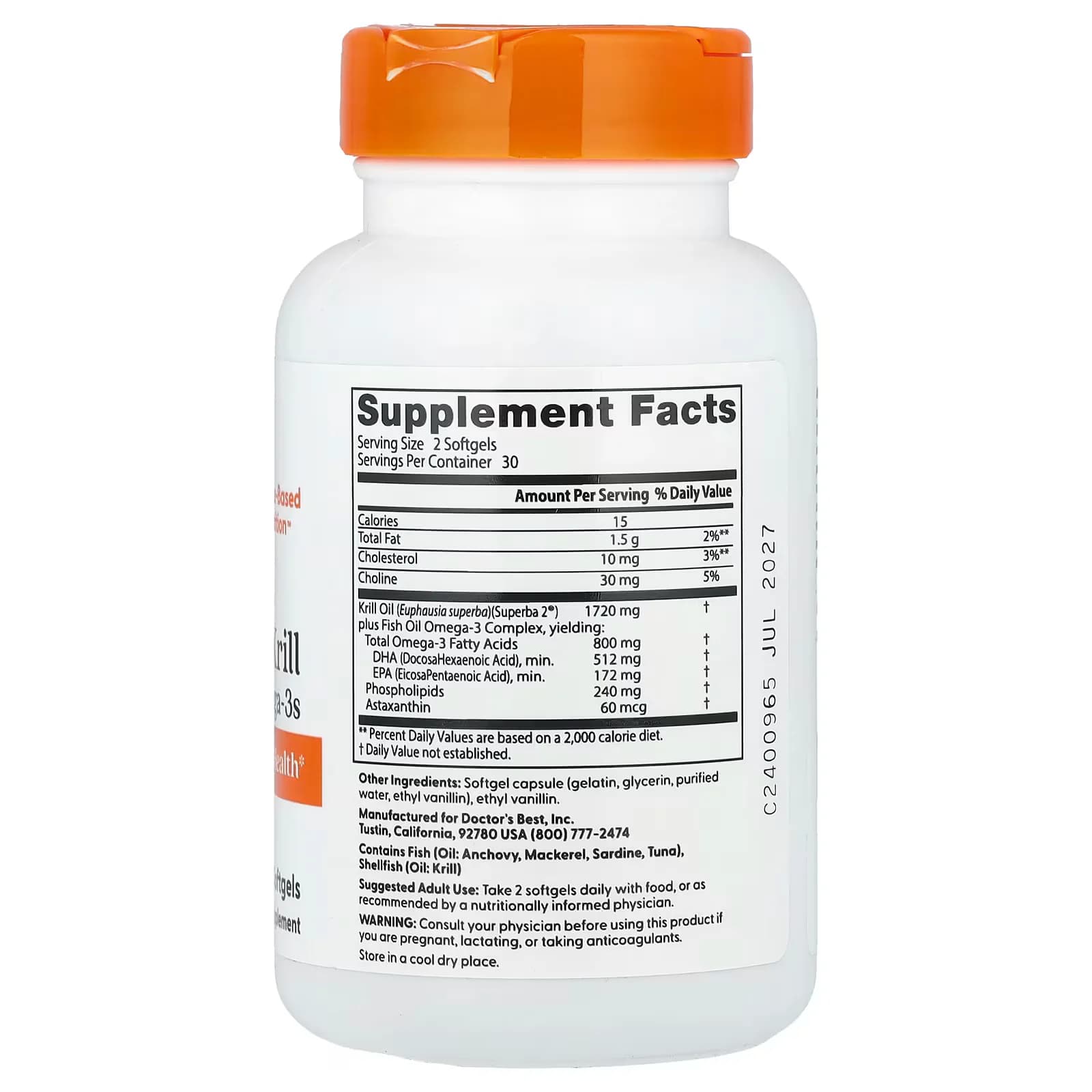Doctor's Best Enhanced Krill Plus Omega3s Softgels Price in Pakistan