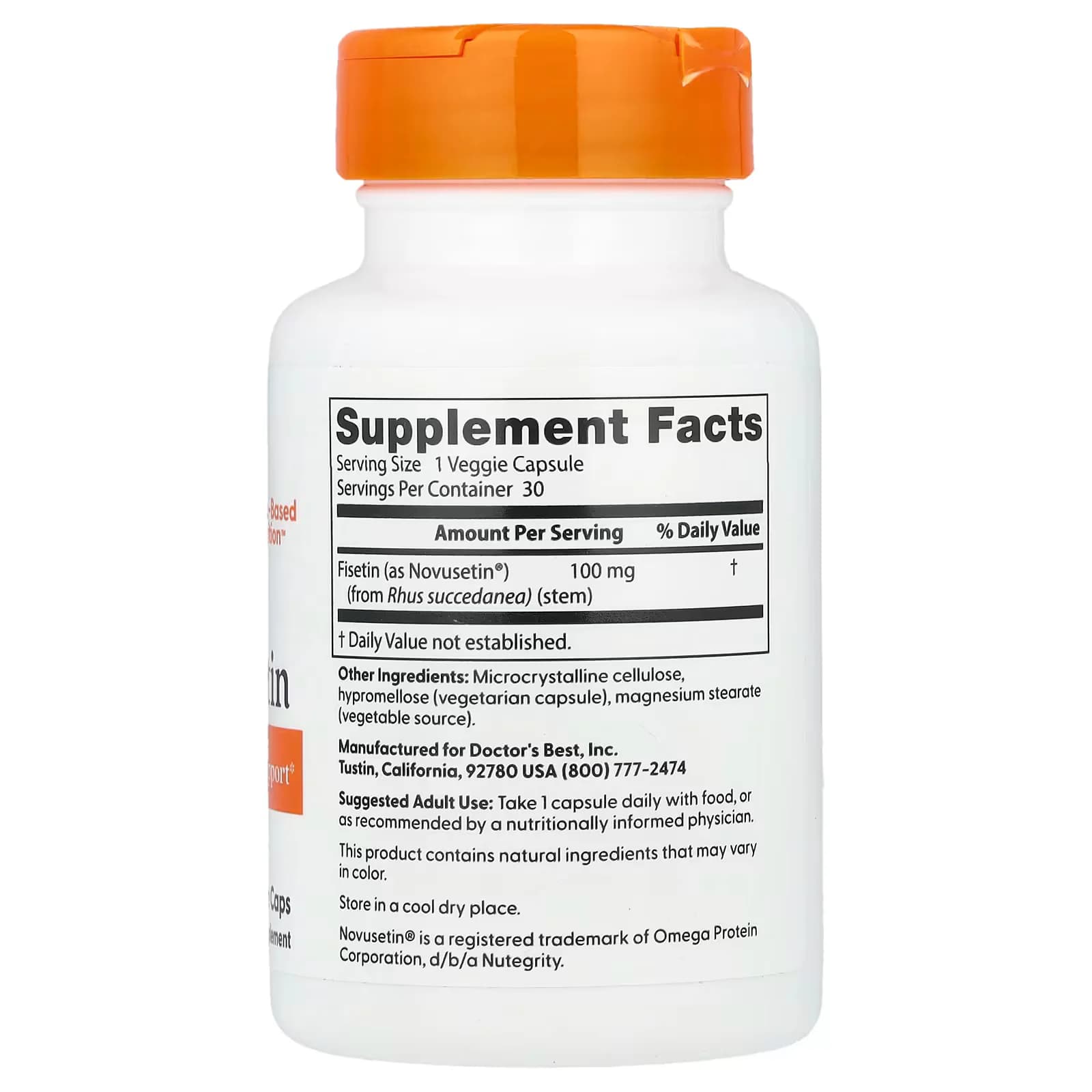 Doctor's Best Fisetin 100mg 30 Veggie Caps Price in Pakistan