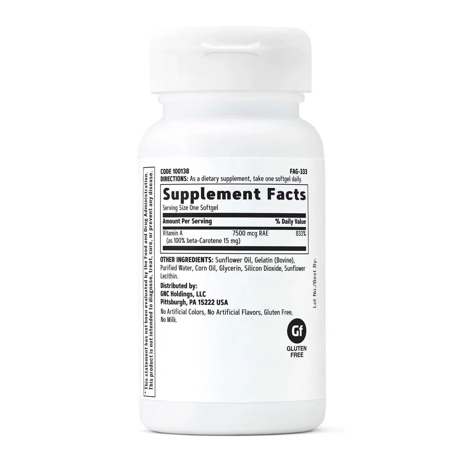 GNC Beta-carotene 15mg Softgels