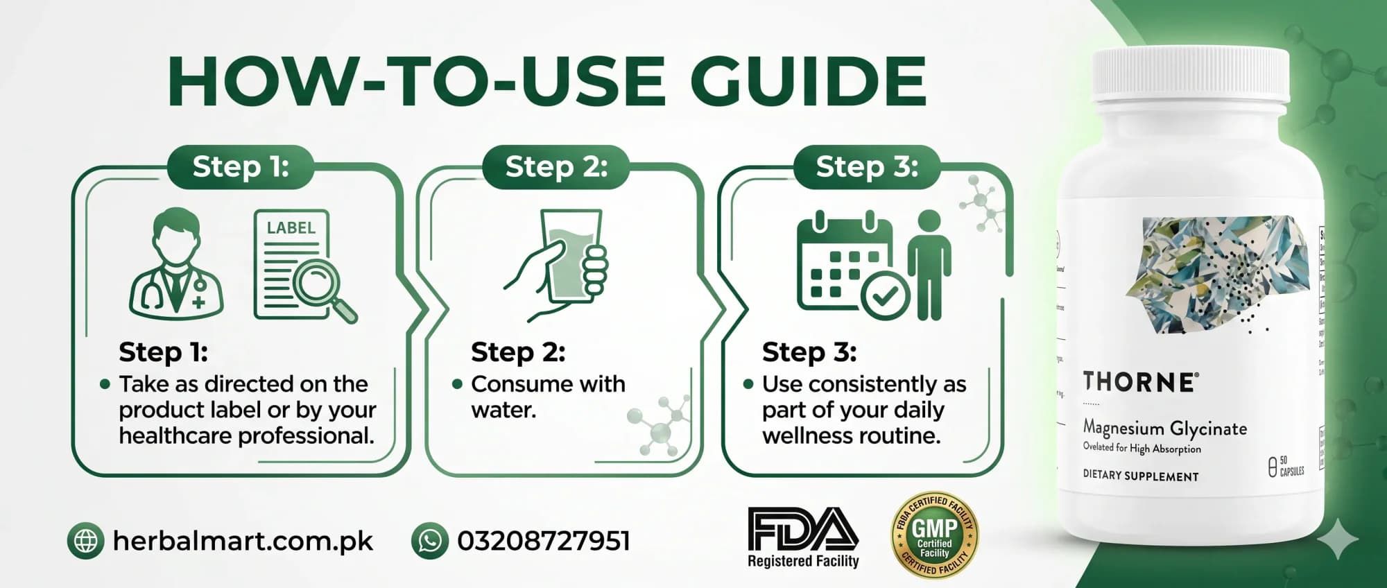 How to use Thorne Magnesium Glycinate 90 Capsules (120 mg per Capsule)