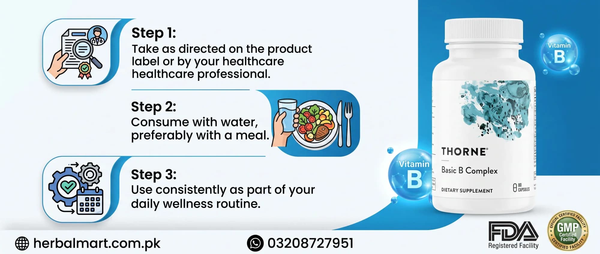 How to use Thorne Basic B Complex 60 Capsules