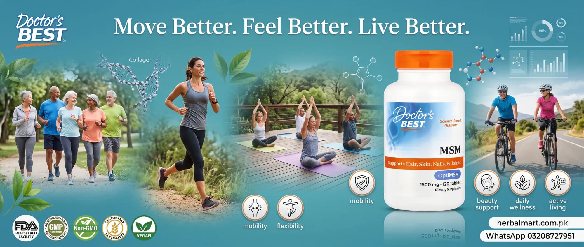 Doctor's Best MSM with OptiMSM® 1500 mg 120 Tablets - uses