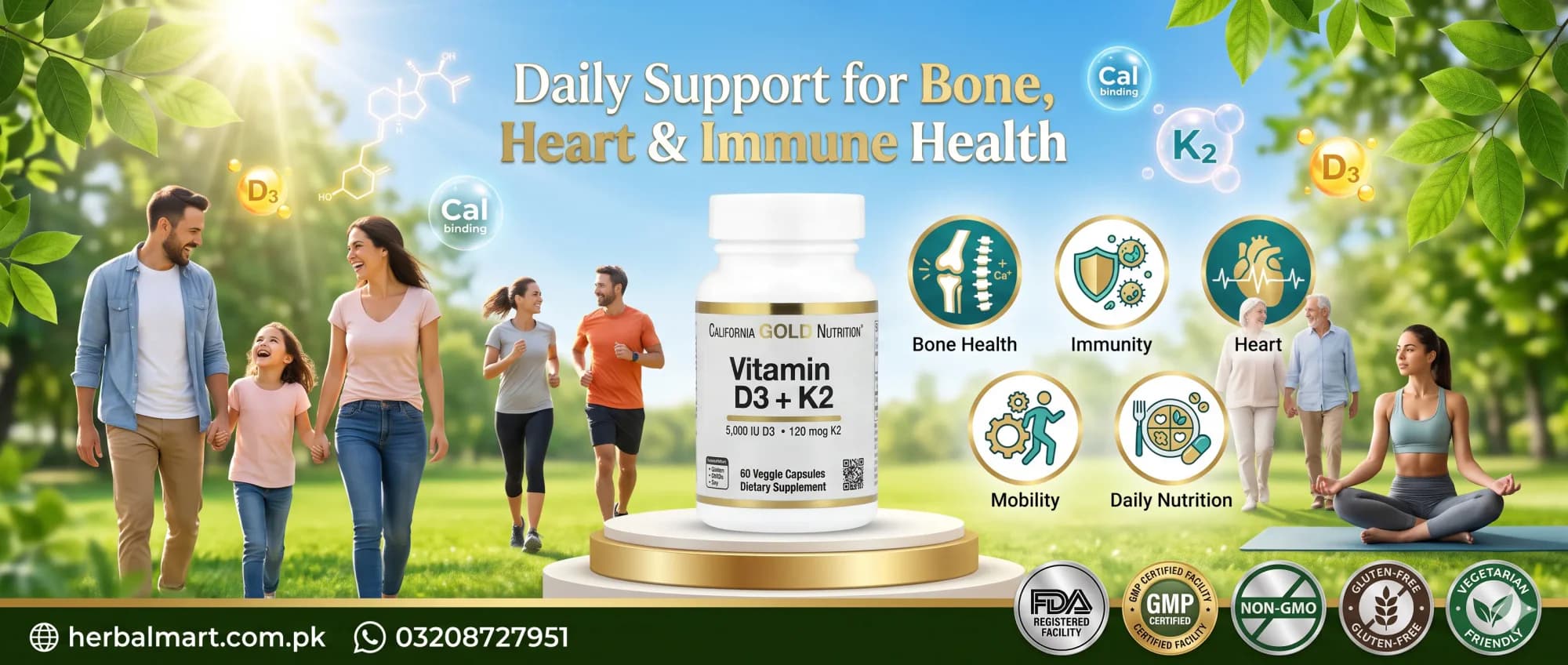 California Gold Nutrition Vitamin D3 + K2 as MK-7 180 Veggie Capsules - uses