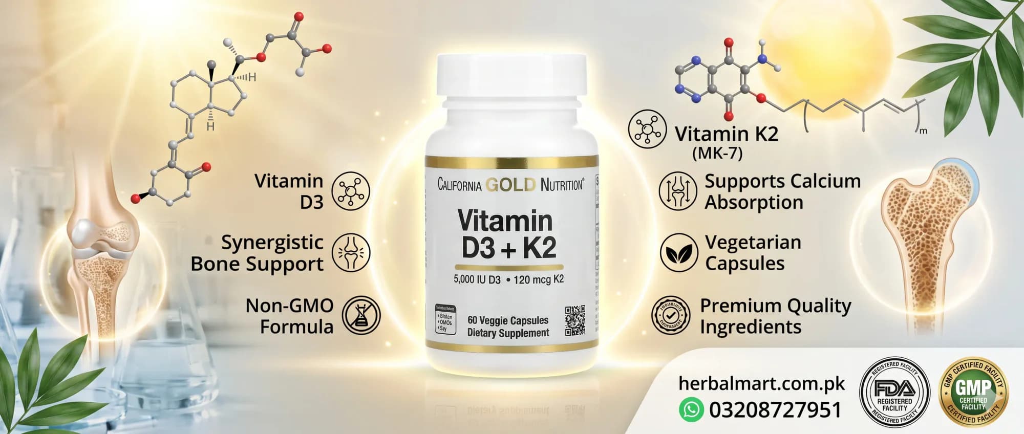 How to use California Gold Nutrition Vitamin D3 + K2 as MK-7 180 Veggie Capsules