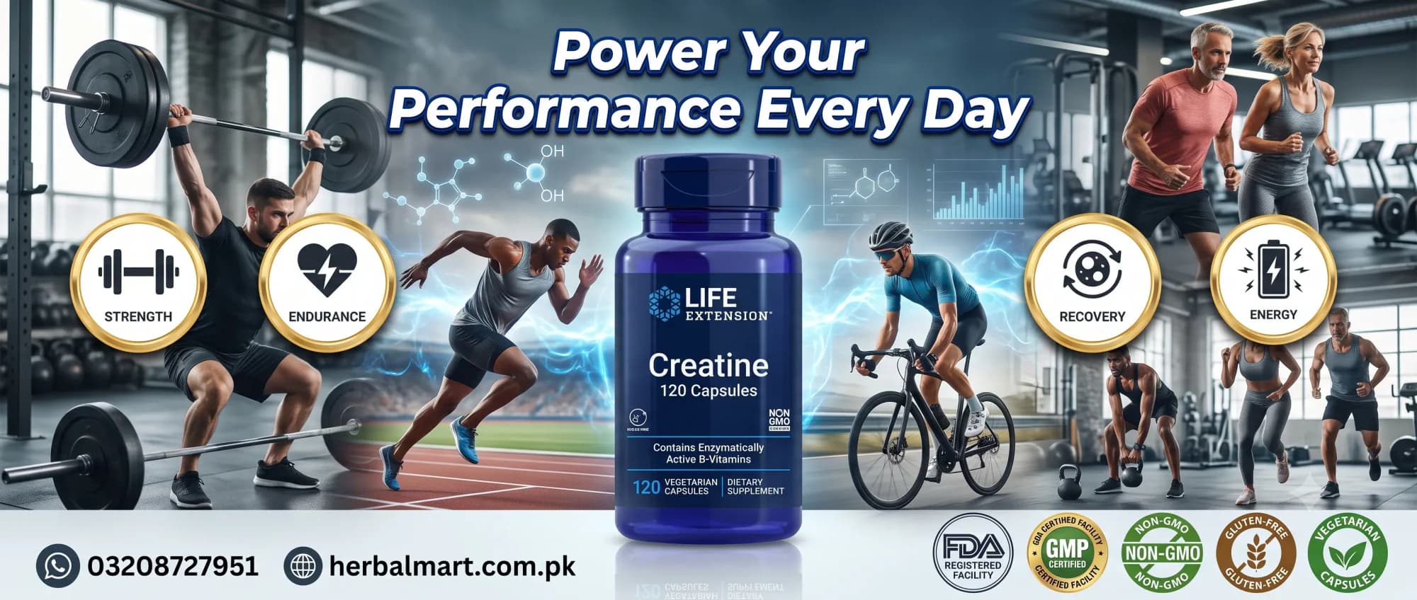 Life Extension, Creatine 120 Capsules - uses