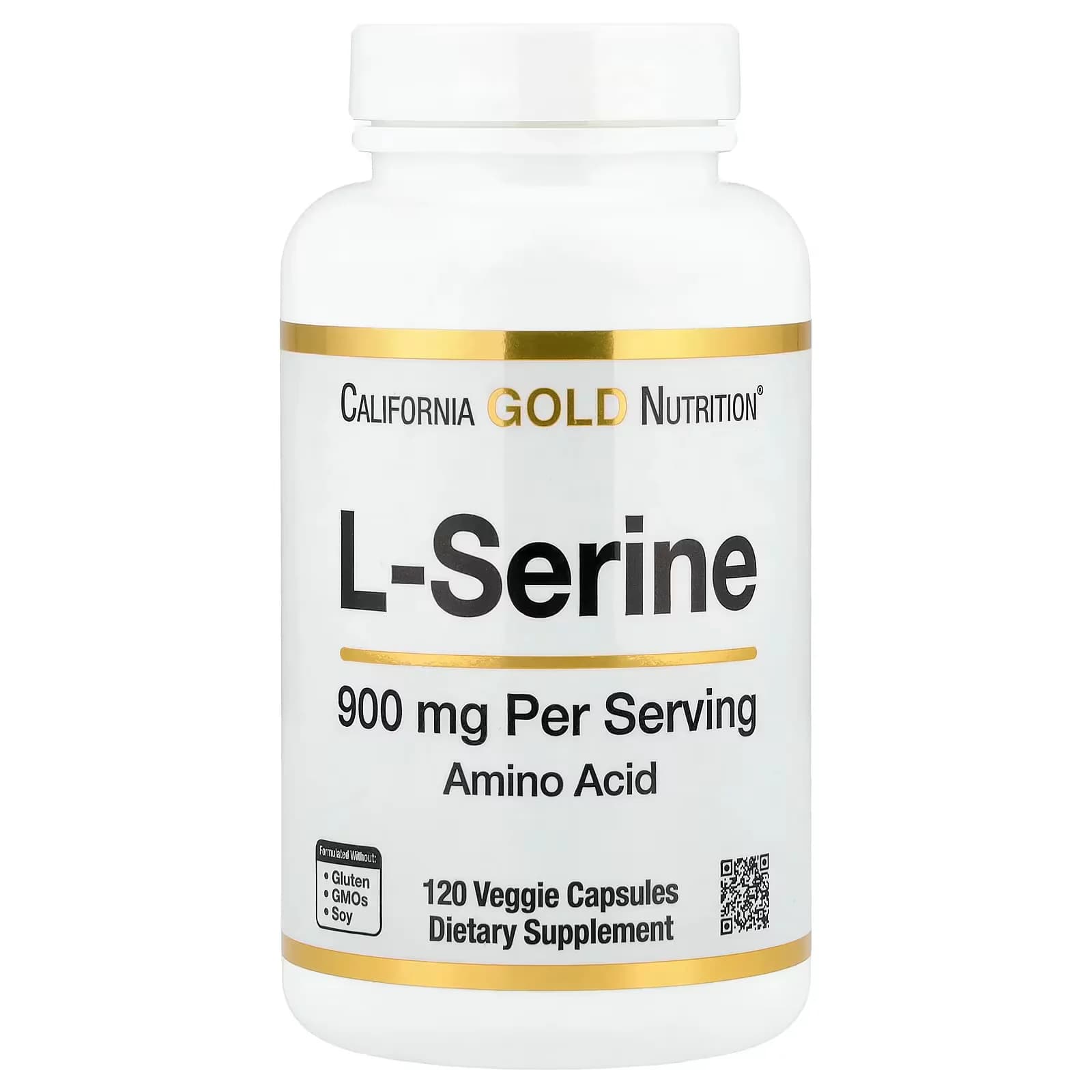 California Gold Nutrition L-Serine, 900mg 120 Veggie Capsules — California Gold Nutrition — Veggie Capsules — in Pakistan