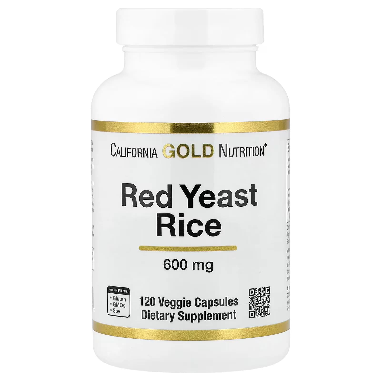 California Gold Nutrition Red Yeast Rice, 600mg 120 Veggie Capsules — California Gold Nutrition — Veggie Capsules — in Pakistan