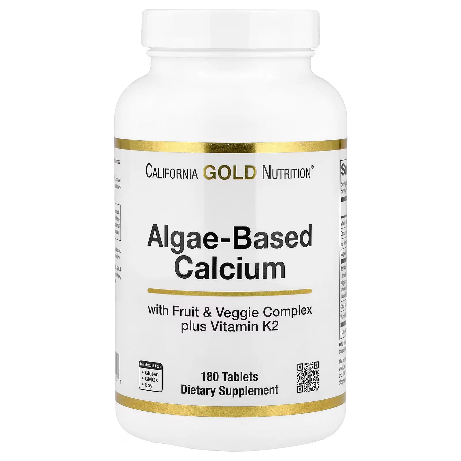 California Gold Nutrition, Algae-Based Calcium 180 Tablets — California Gold Nutrition — Tablets — in Pakistan
