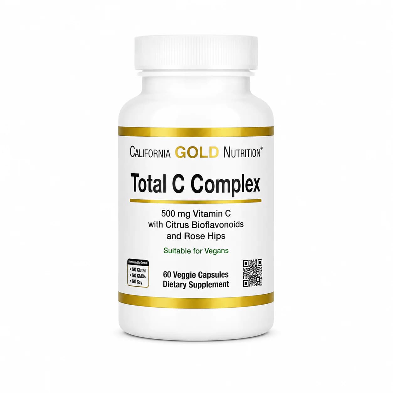 California Gold Nutrition, Total C Complex with Ascorbic Acid 500 mg, 60 Veggie Capsules — California Gold Nutrition — Veggie Capsule — in Pakistan
