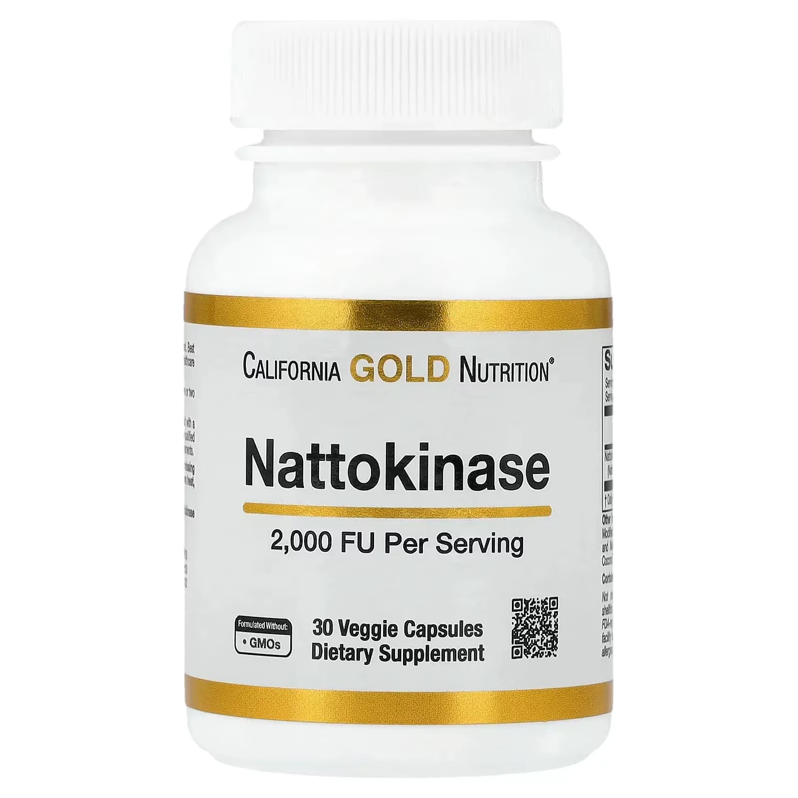 California Gold Nutrition Nattokinase, Proteolytic Enzyme 2000 FU, 180 Veggie Capsules — California Gold Nutrition — Vegetarian Capsule — in Pakistan