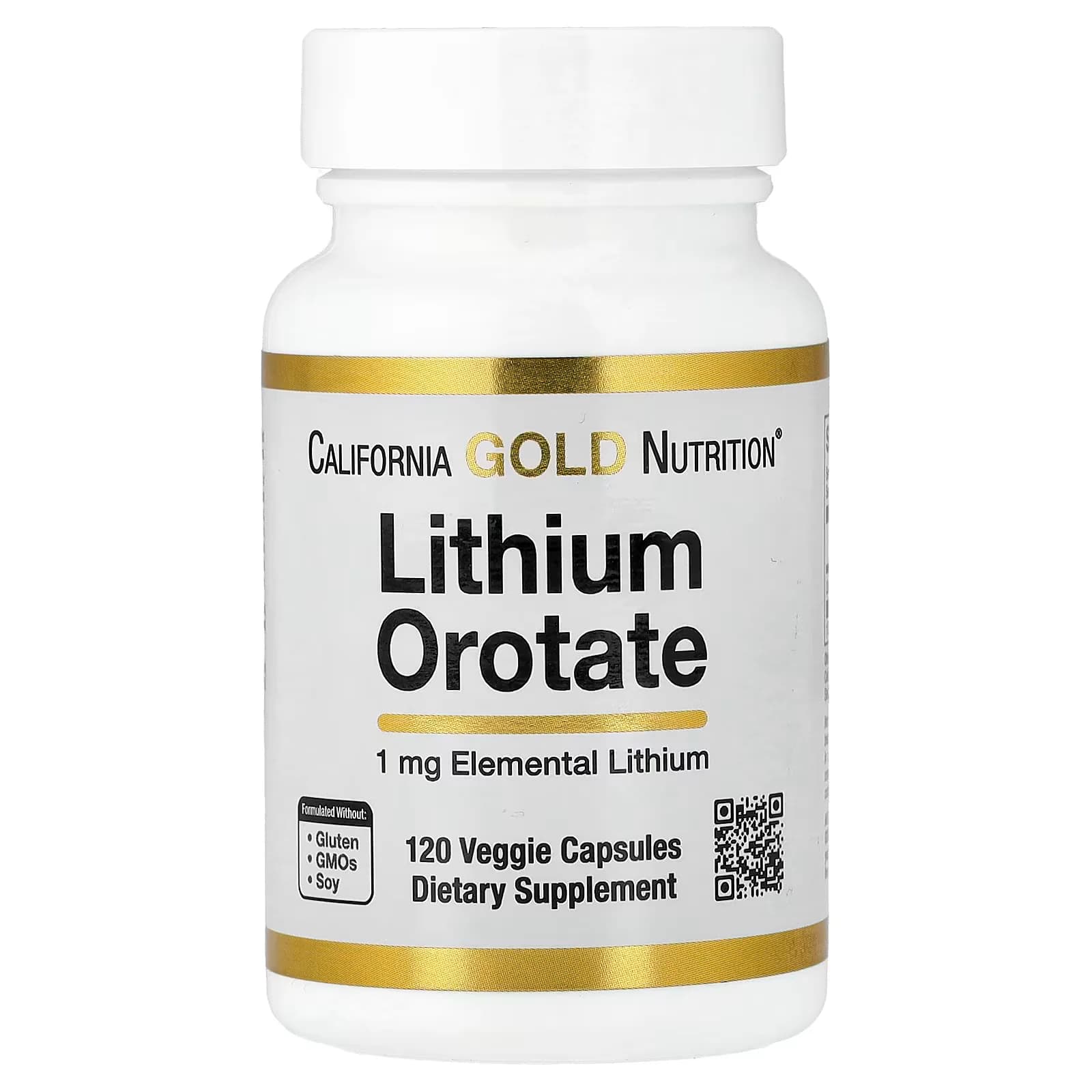California Gold Nutrition Lithium Orotate 1 mg, 120 Veggie Capsules — California Gold Nutrition — Veggie Capsules — in Pakistan