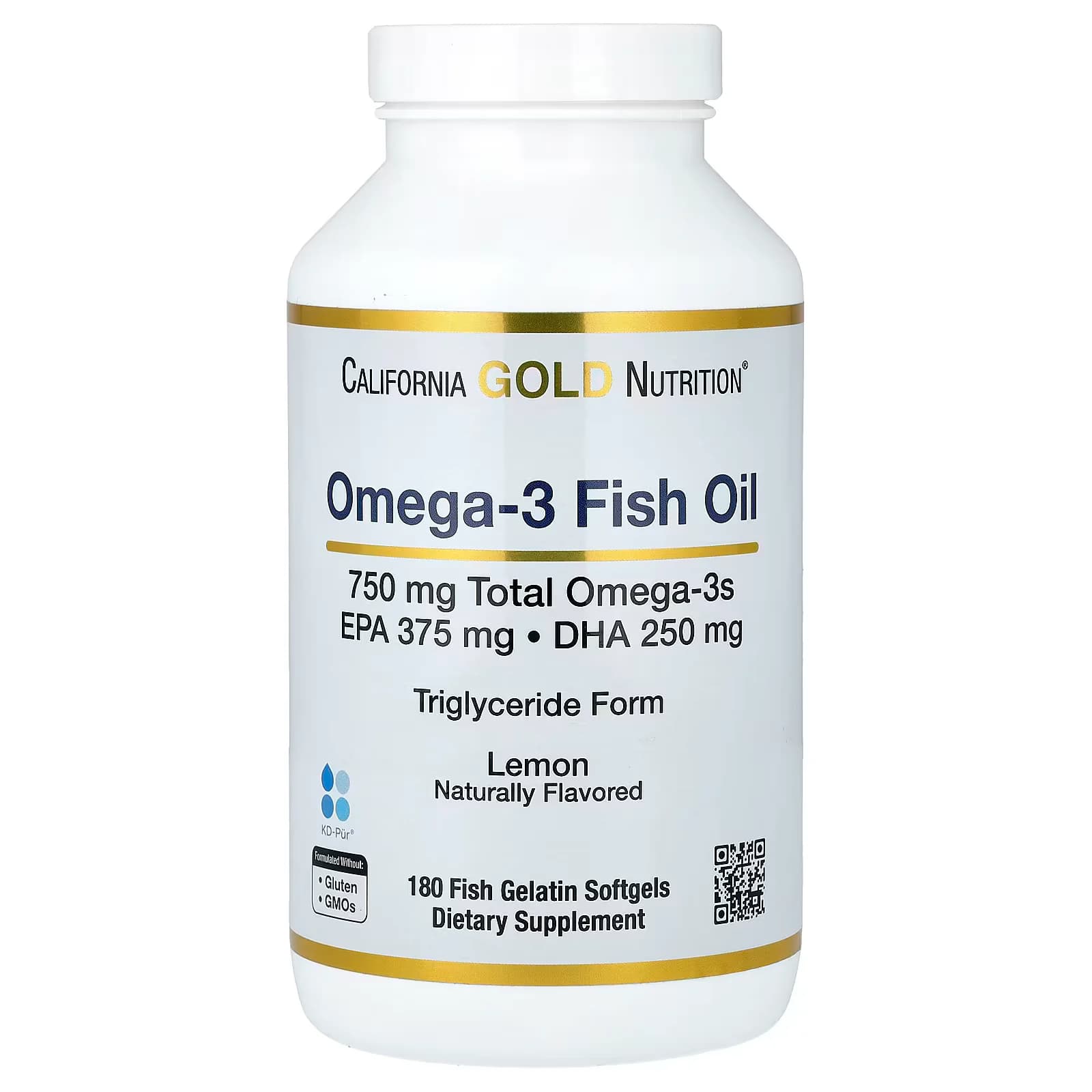 California Gold Nutrition Norwegian Omega-3 Fish Oil 180 Softgels — California Gold Nutrition — Softgel — in Pakistan