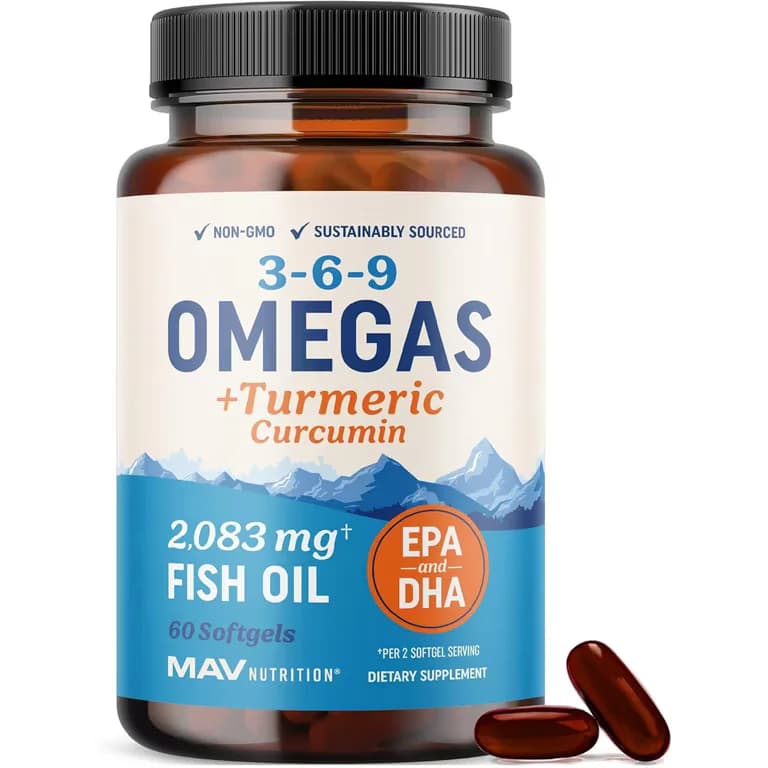MAV Nutrition Omega 3,6,9 with Turmeric 2083mg 60 Softgels — MAV Nutrition — Softgels — in Pakistan