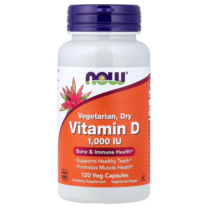NOW Foods Vegetarian Dry VitaminD 1000IU 120 Veg Capsules — NOW Foods — Veg Capsules — in Pakistan