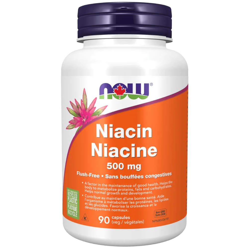 NOW Foods Flush-Free Niacin 500mg 90 Veg Capsules — NOW Foods — Veg Capsules — in Pakistan