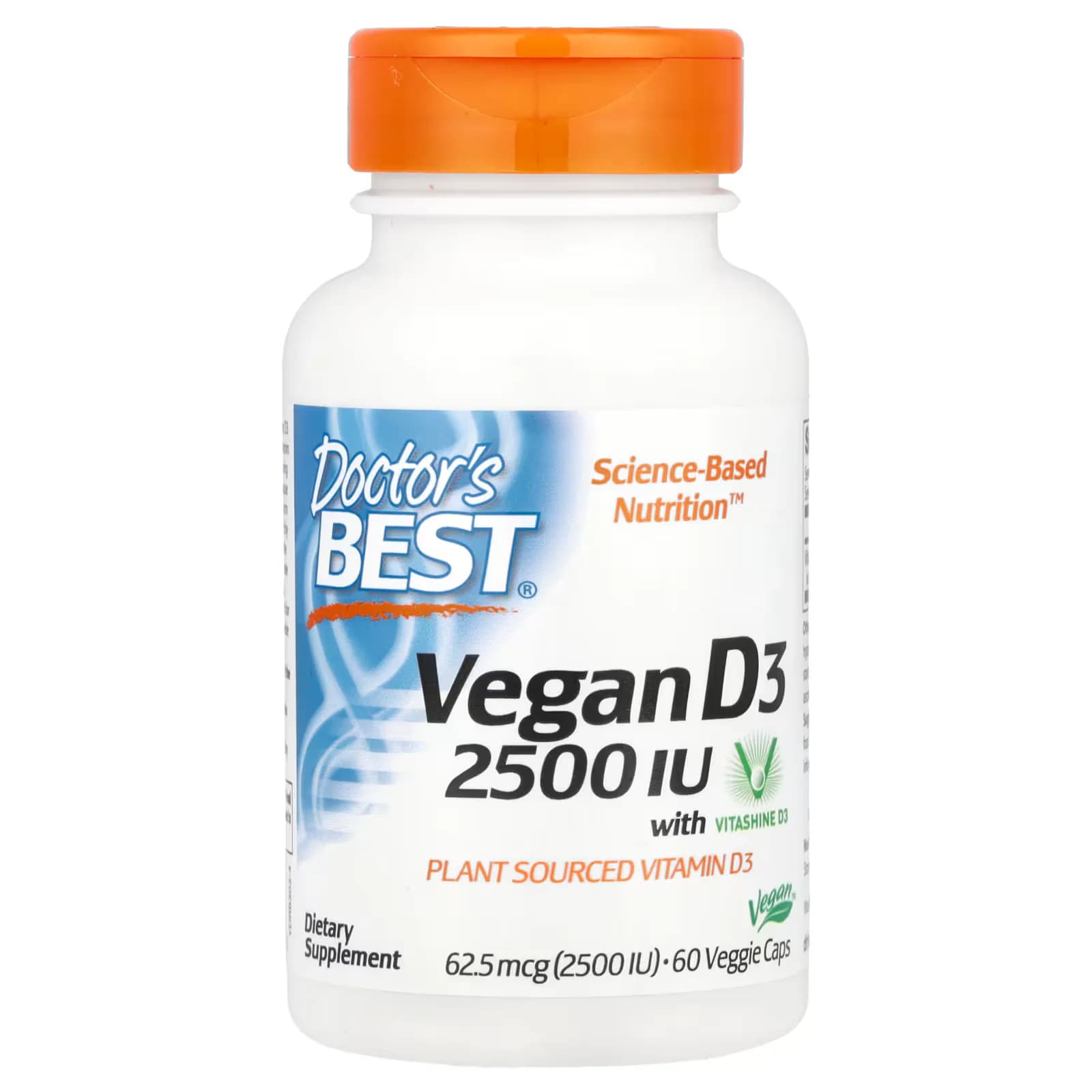 Doctor's Best Vegan D3 with Vitashine D3 62.5 mcg (2,500 IU) 60 Veggie Caps — Doctor's Best — Veggie Capsules — in Pakistan