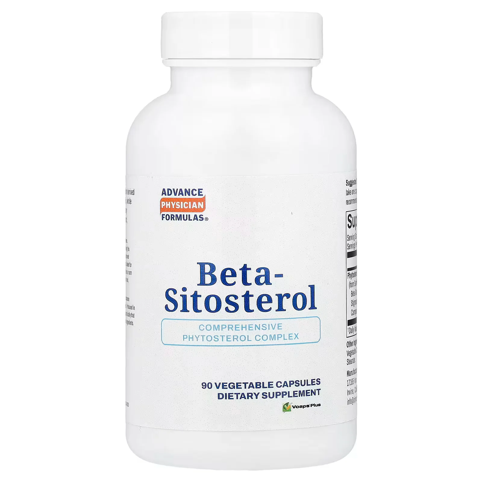 Advance Physician Formulas Beta-Sitosterol 90 Vegetable Capsules