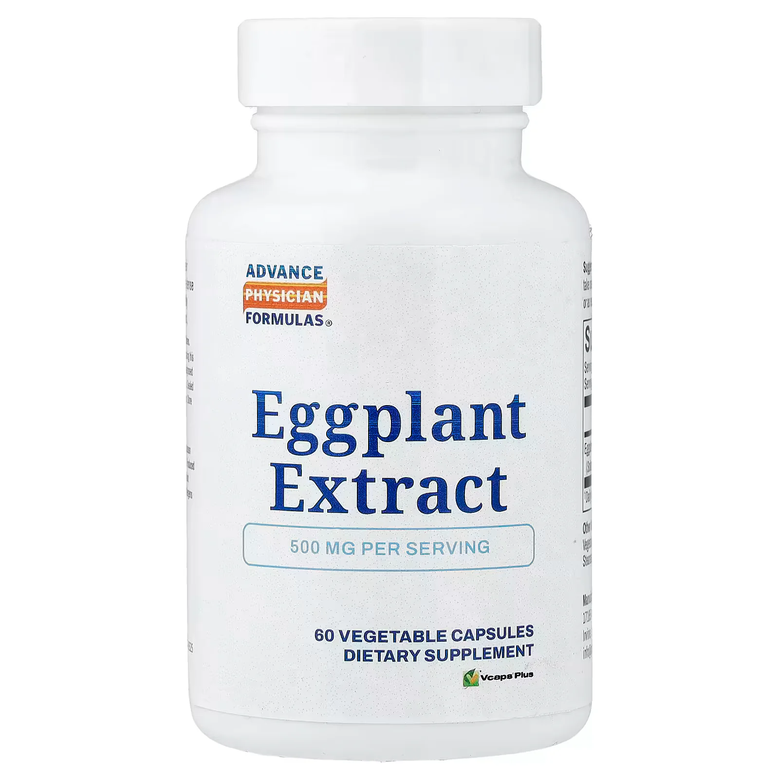 Advance Physician Formulas Eggplant Extract 500mg  60 Vegetable Capsules
