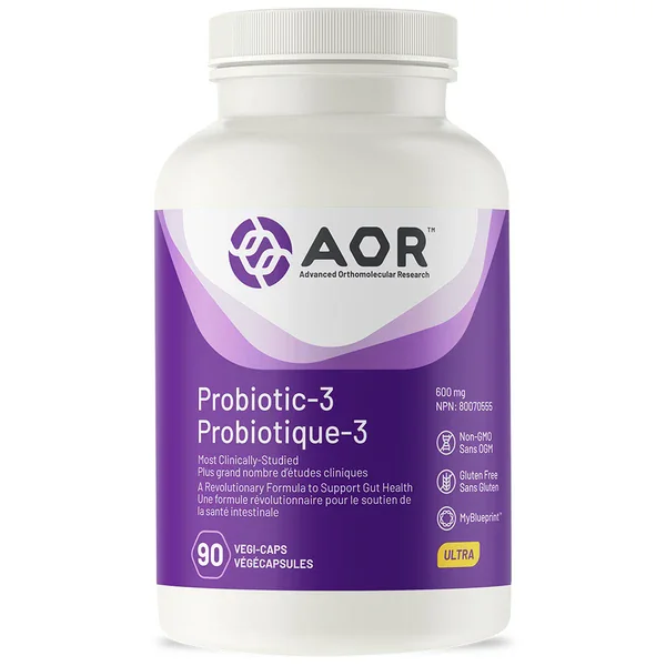 Advanced Orthomolecular Research (AOR) Probiotic-3 90 Capsules