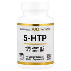 California Gold Nutrition 5-HTP with Vitamin B6 & Vitamin C 60 Veggie Capsules