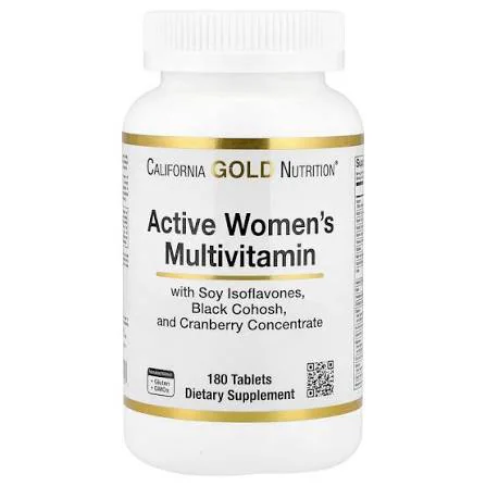 California Gold Nutrition Active Women's Multivitamin, 180 Tablets