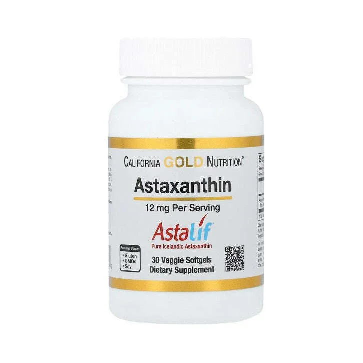 California Gold Nutrition Astaxanthin Astalif® Pure Icelandic 12 mg, 120 Veggie Softgels