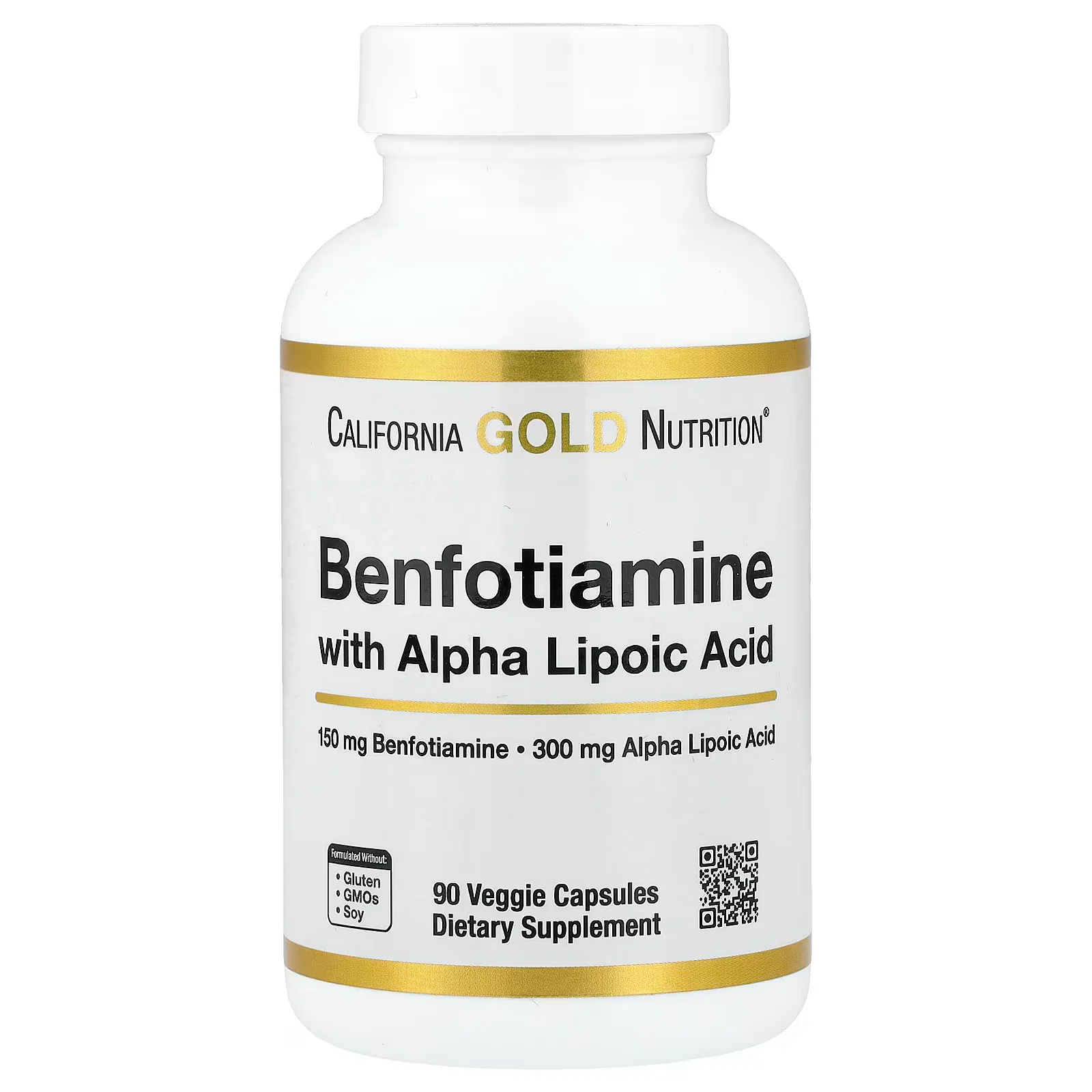 California Gold Nutrition, Benfotiamine + Alpha Lipoic Acid 90 Veggie Capsules