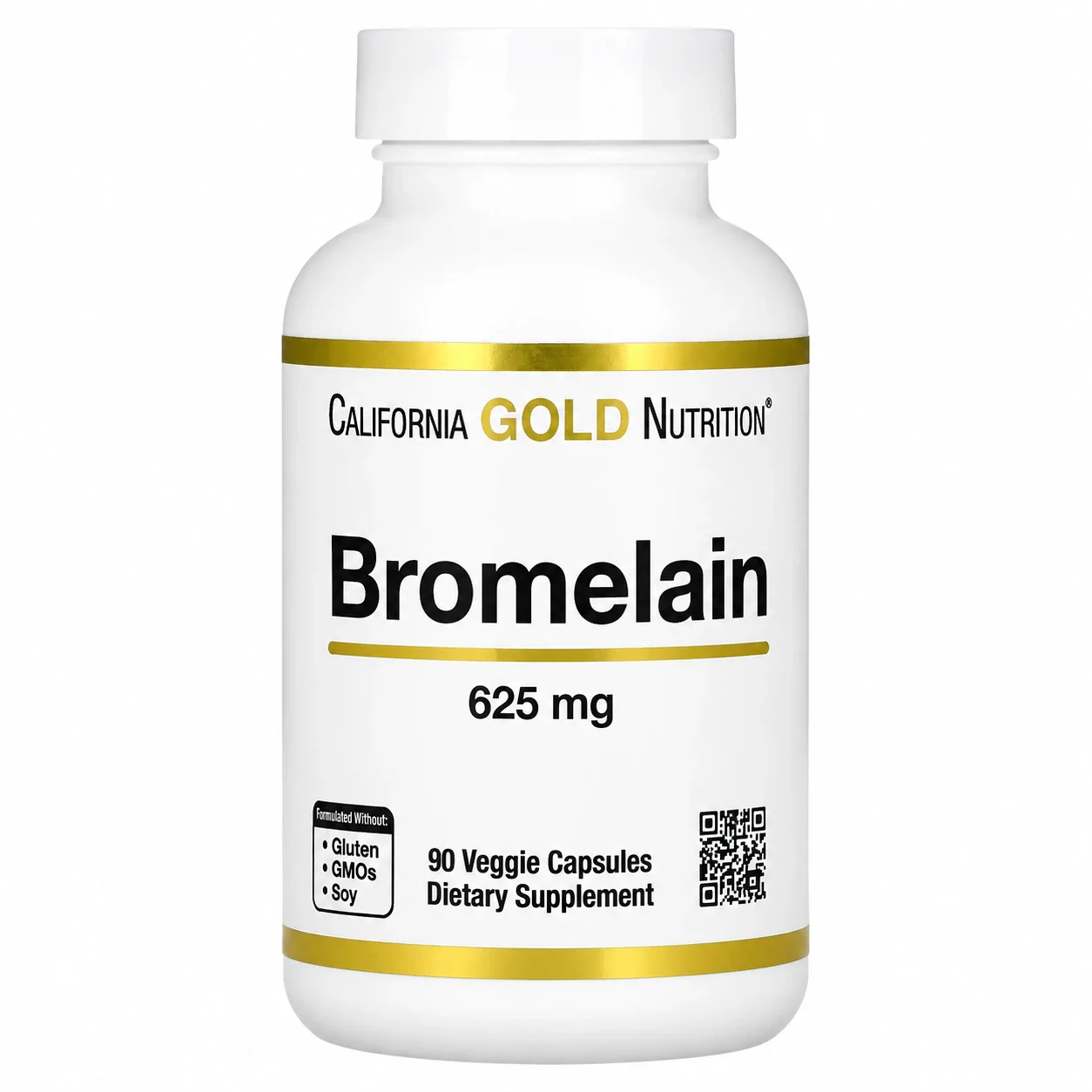 California Gold Nutrition Bromelain 625mg  90 Veggie Capsules