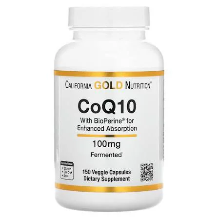 California Gold Nutrition CoQ10 100 mg 30 Veggie Softgels