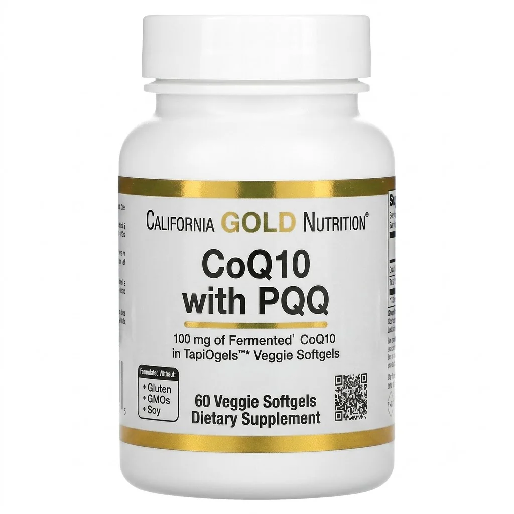 California Gold Nutrition CoQ10 with PQQ Ubiquinone USP 100mg  60 Veggie Softgel
