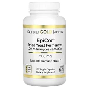 California Gold Nutrition Epicor® Dried Yeast Fermentate 500mg  120 Veggie Capsules