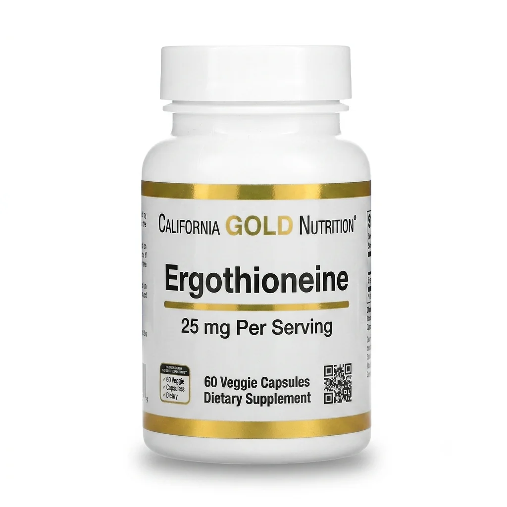 California Gold Nutrition Ergothioneine 25mg  90 Veggie Capsules