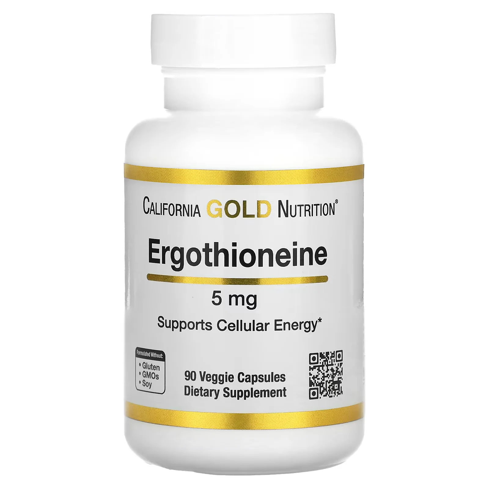 California Gold Nutrition Ergothioneine 5 mg 90 Veggie Capsules