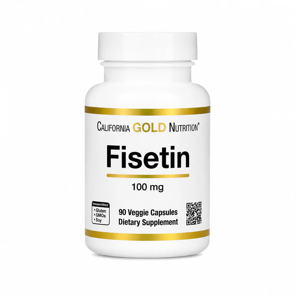 California Gold Nutrition  Fisetin 100 mg 90 Veggie Capsules