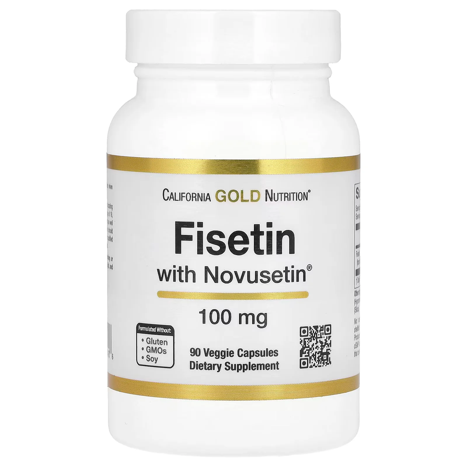 California Gold Nutrition Fisetin with Novusetin 100 mg 90 Veggie Capsules