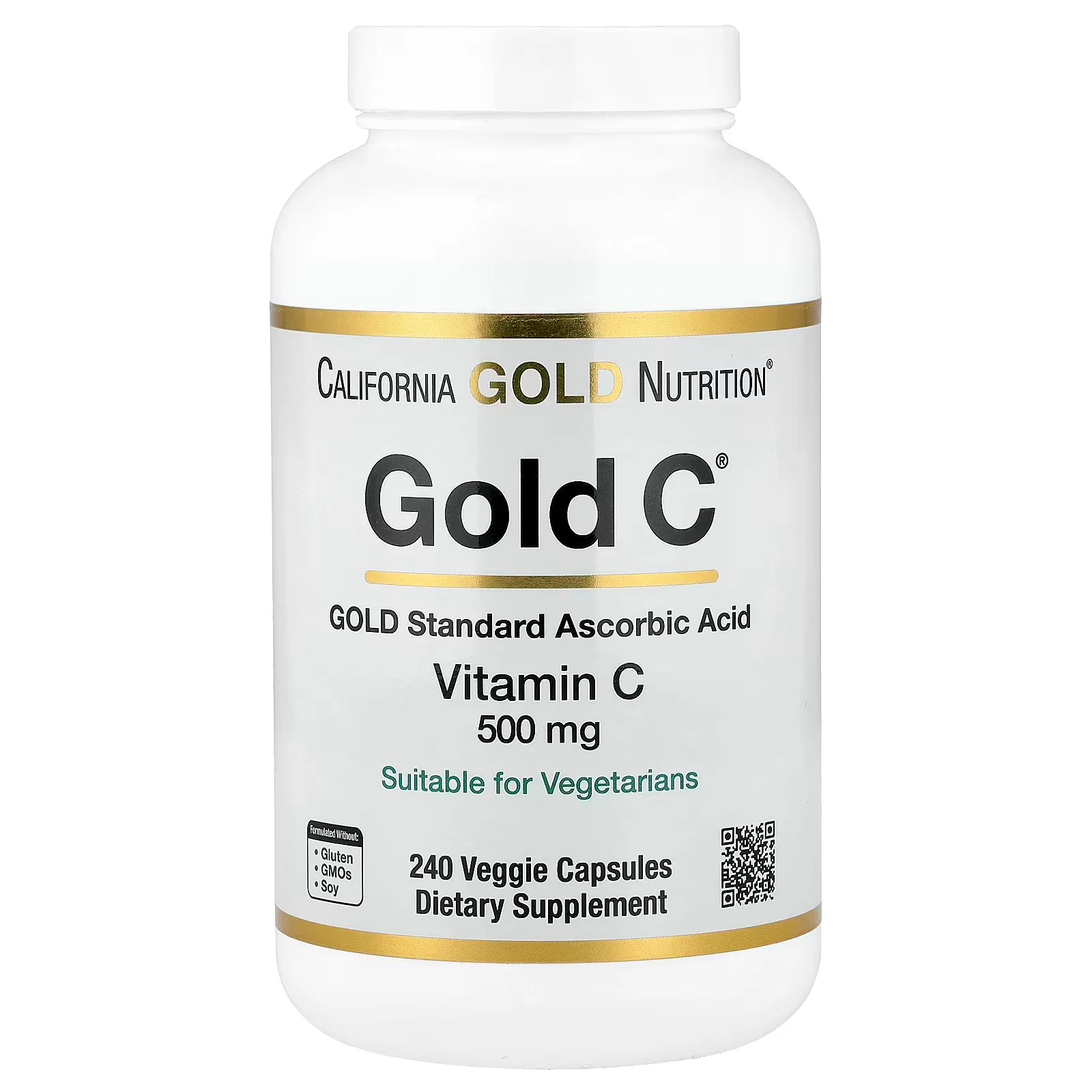 California Gold Nutrition Gold C® USP Grade Vitamin C 240 Veggie Capsules