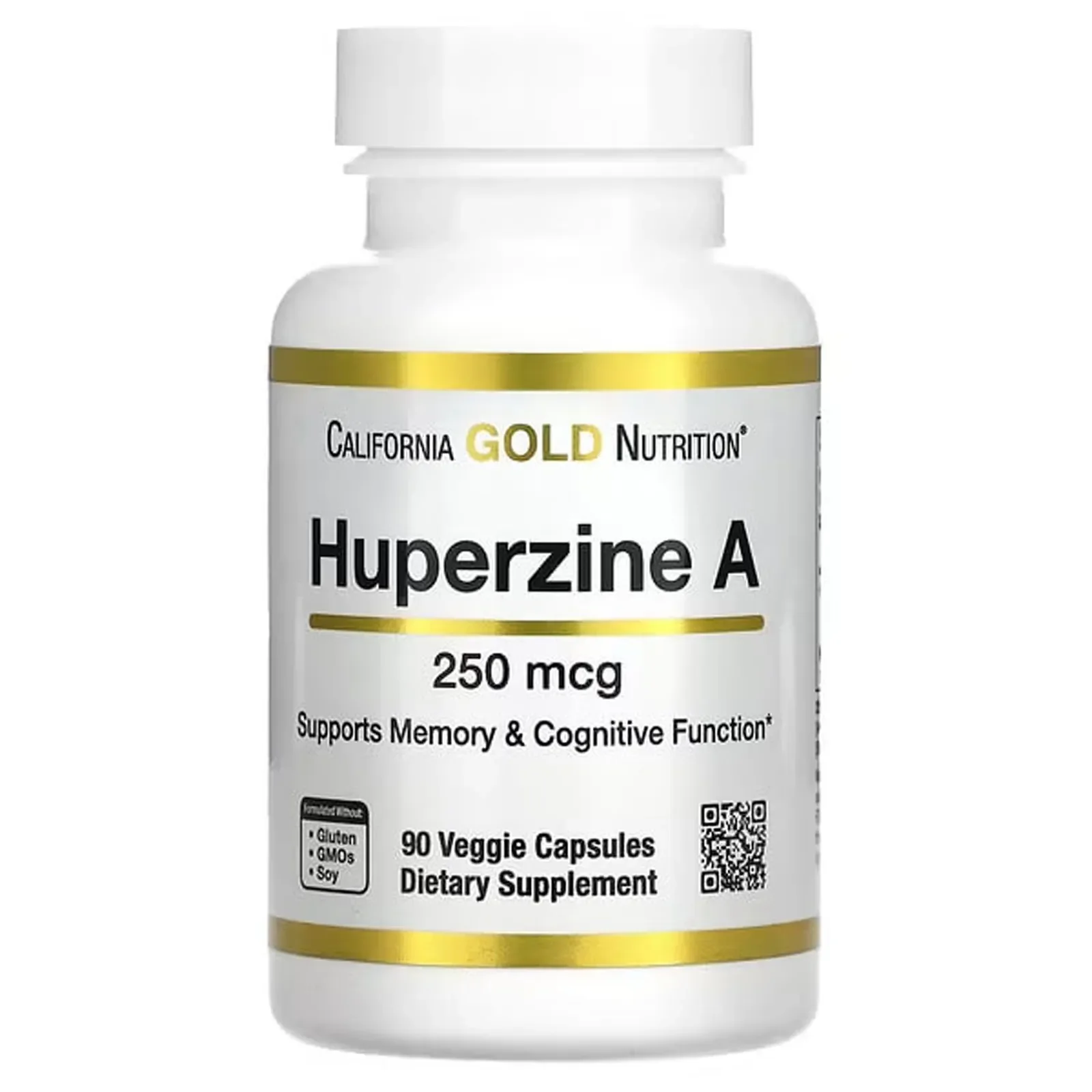 California Gold Nutrition Huperzine  250 mcg 90 Veggie Capsules