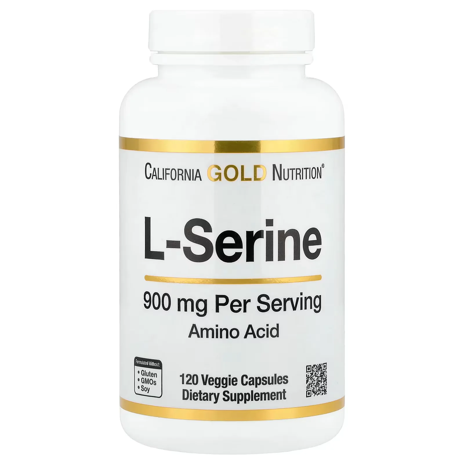 California Gold Nutrition L-Serine, 900mg  120 Veggie Capsules