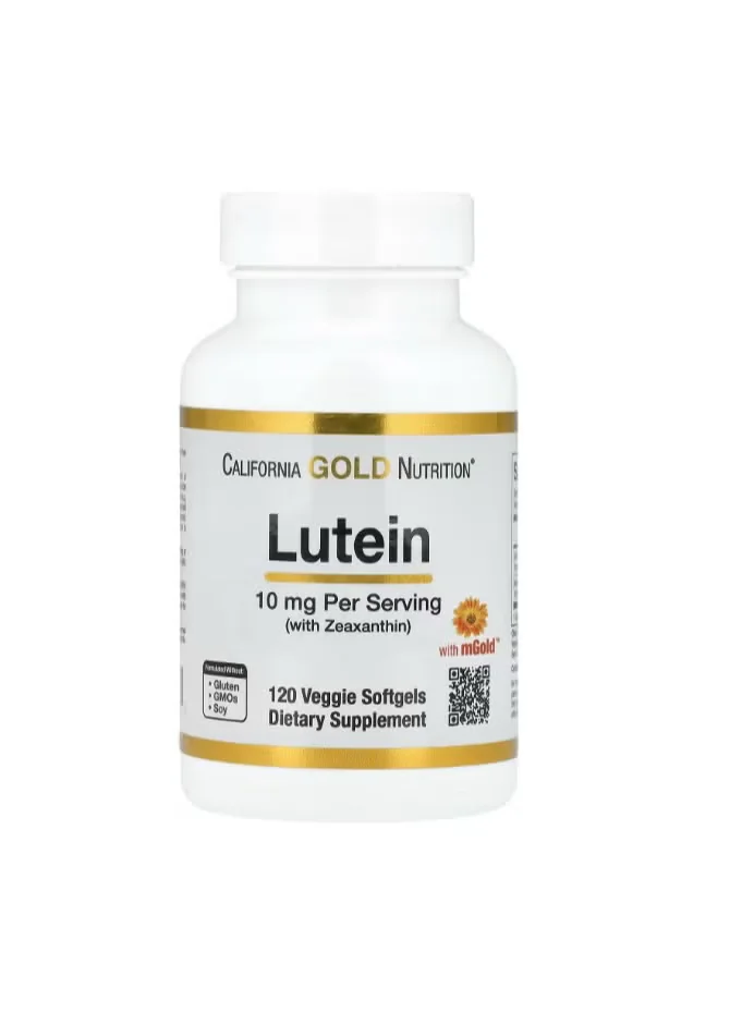 California Gold Nutrition Lutein with Zeaxanthin from Marigold Extract 60 Veggie Softgels