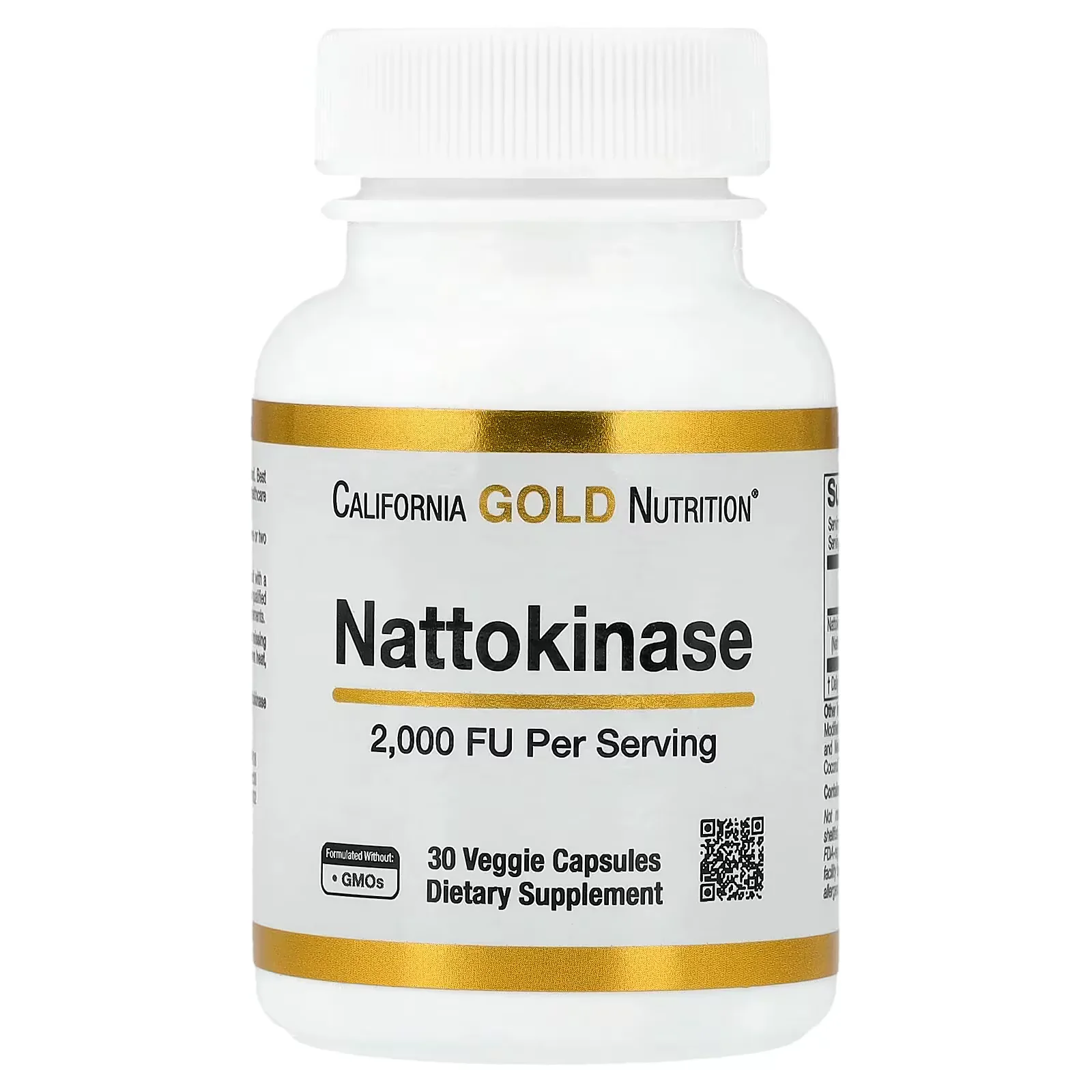 California Gold Nutrition Nattokinase, Proteolytic Enzyme 2000 FU, 180 Veggie Capsules