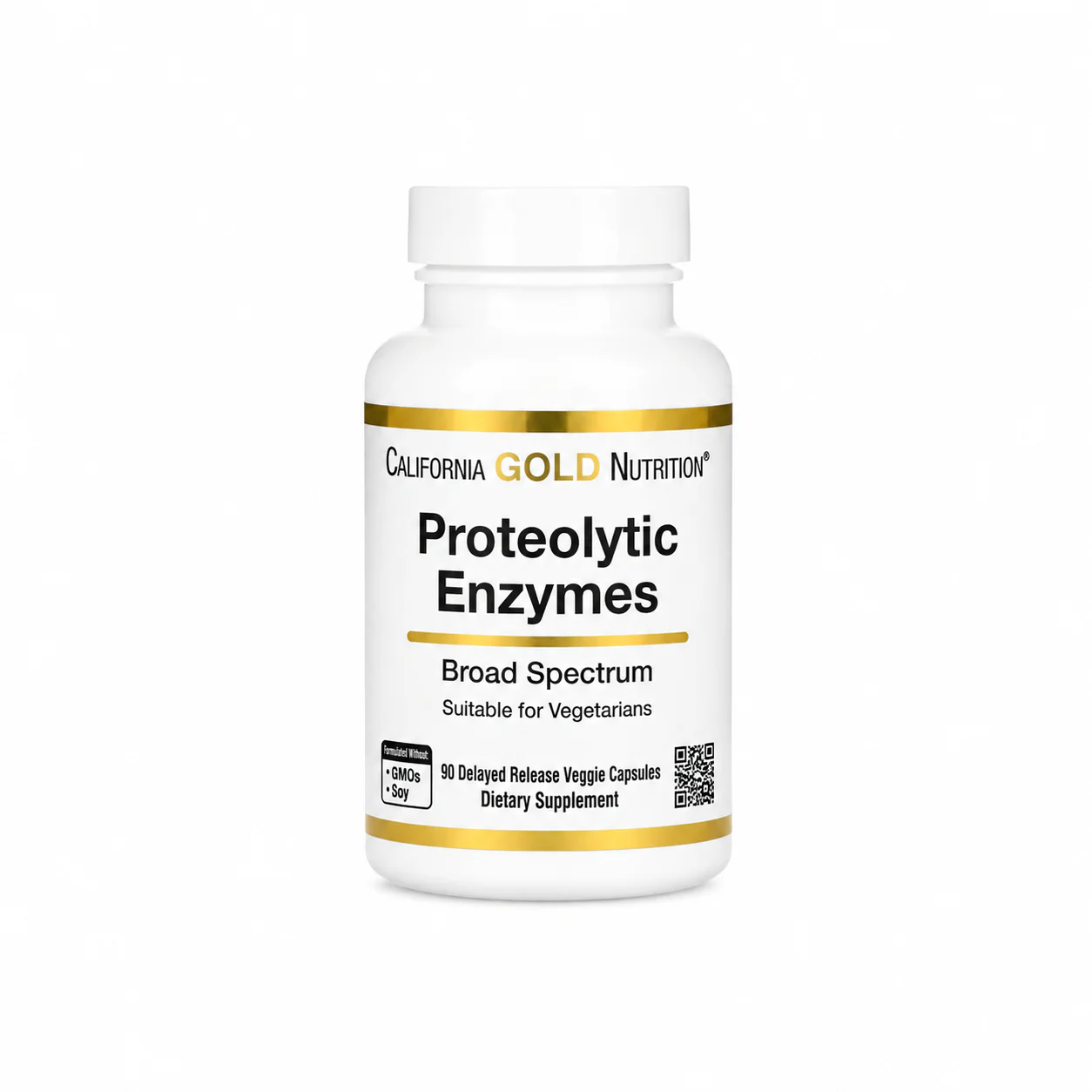 California Gold Nutrition Proteolytic Enzymes 90 Veggie Capsules