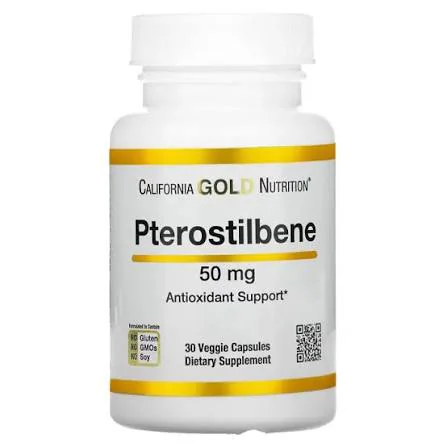 California Gold Nutrition Pterostilbene Plus, 60 Veggie Capsules