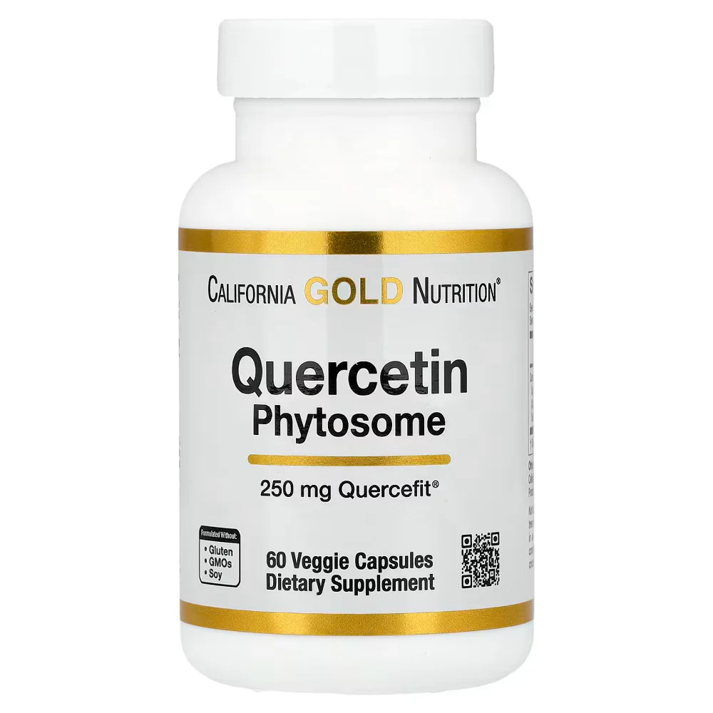California Gold Nutrition Quercetin Phytosome Quercefit®, 250 mg, 60 Veggie Capsules