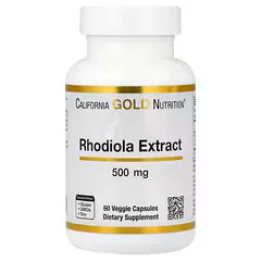 California Gold Nutrition, Rhodiola Extract, 500mg  60 Veggie Capsules