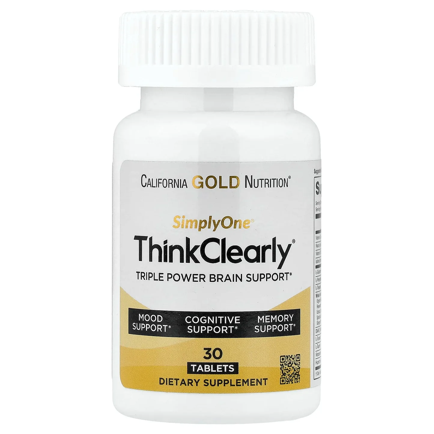 California Gold Nutrition SimplyOne® Think Clearly 30 Tablets