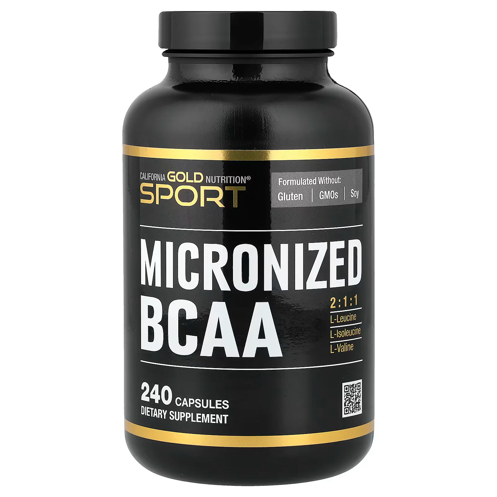 California Gold Nutrition Sport Micronized BCAA 240 Capsules